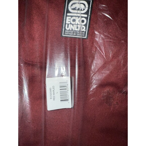 NWT Ecko Unltd Mens Red Marled Jogger Sweatpants Drawstring Waist Pockets NEW L - Picture 3 of 3